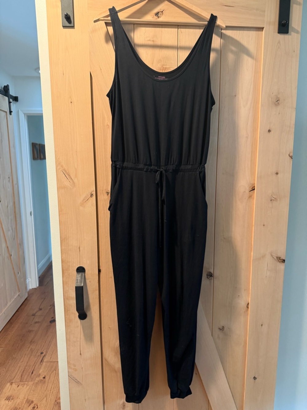 Commando Black Sleeveless Drawstring Waist Jumpsuit